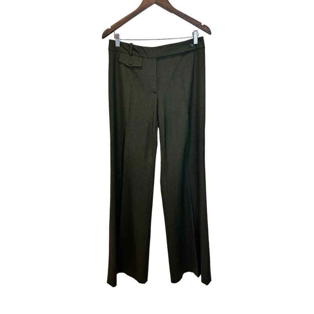 NWOT Michael Kors Olive Virgin Wool Wide Leg Trousers‎ 10